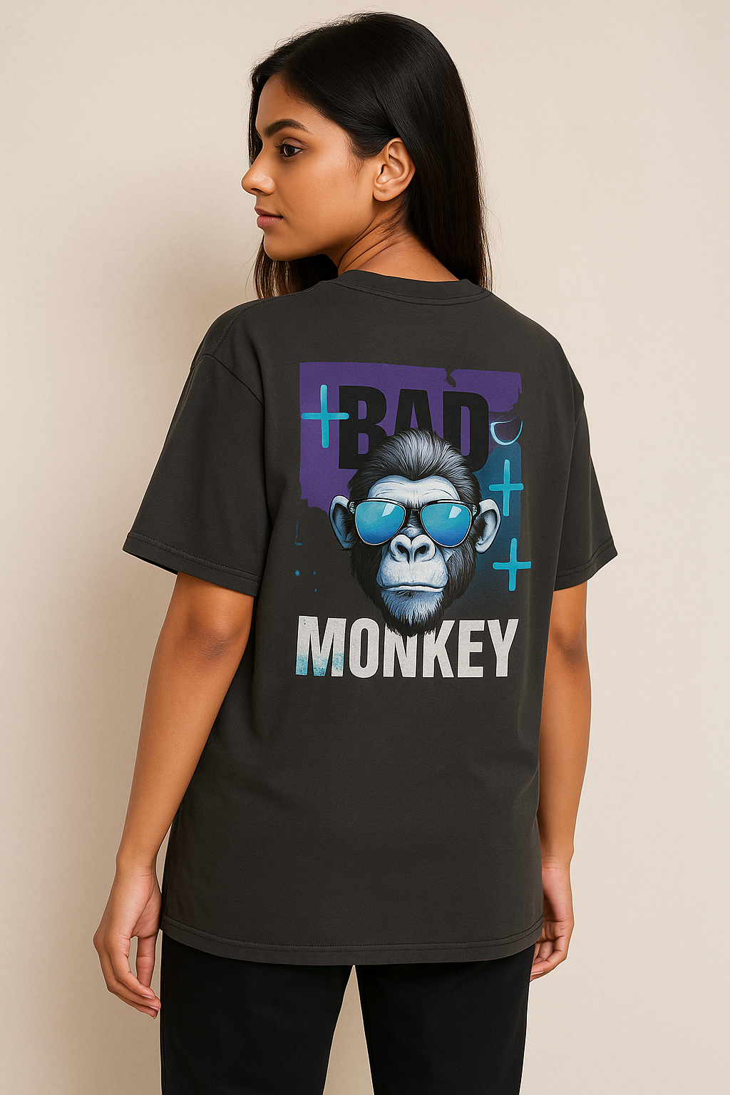 Bad Monkey tee – oversized unisex graphic t-shirt for wild streetstyle energy