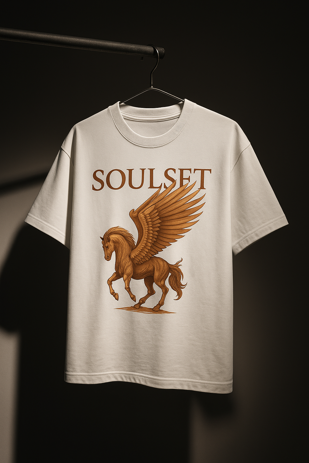 SoulSet Mythborne Oversized Tee โ Pegasus & Dragon Graphic | 240 GSM Cotton | Unisex Streetwear India