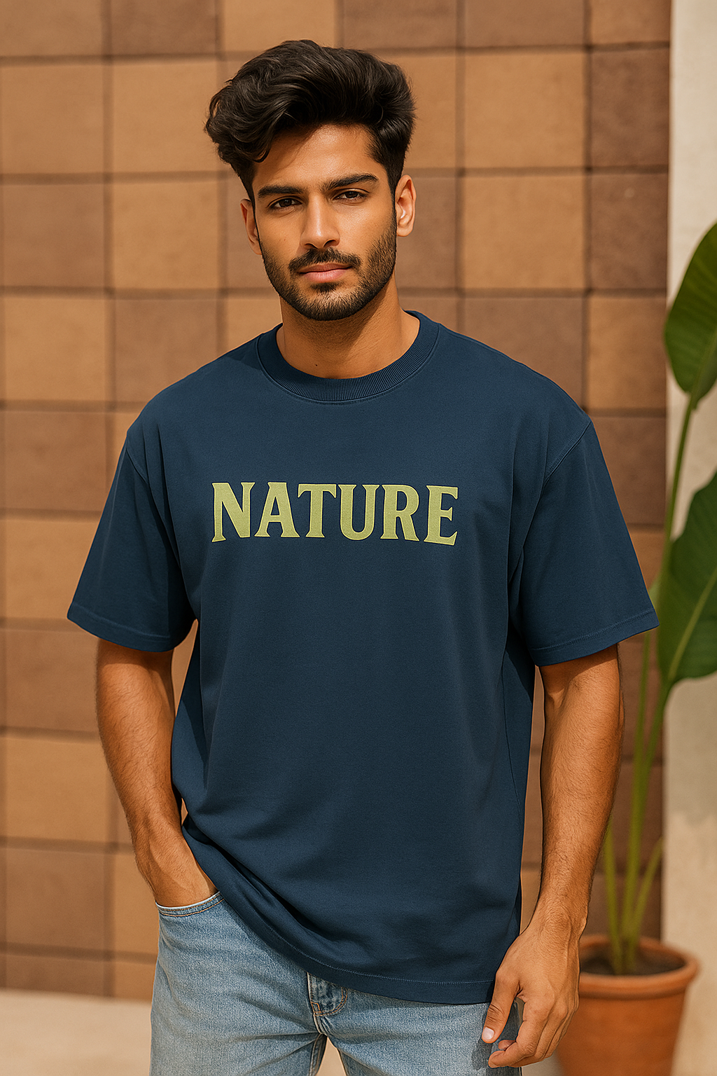 Nature Turtle oversized t-shirt – eco-inspired unisex cotton tee with turtle graphic