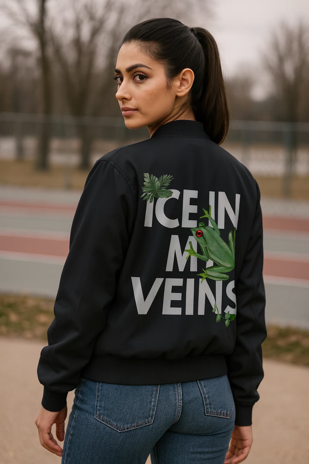 Ice In My Veins – Premium Bomber Jacket | 320 GSM | Winter Streetwear by SoulSet