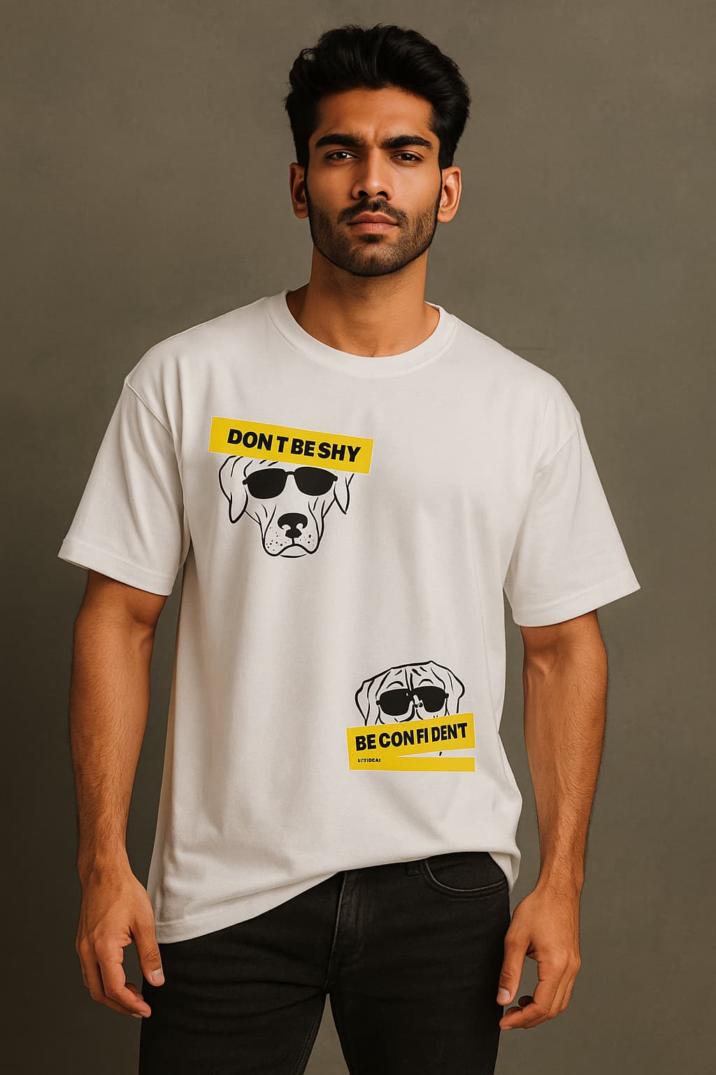  DONT BE SHY TEE FRONT MALE