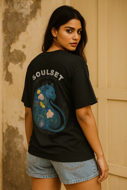 SOULSET Panther Bloom Oversized Graphic T-Shirt – Premium Streetwear