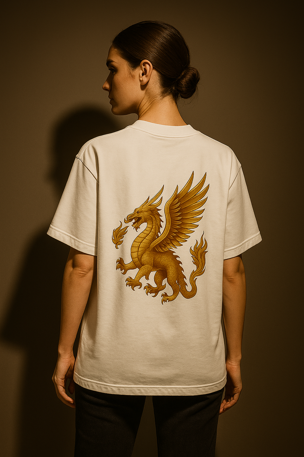 SoulSet Mythborne Oversized Tee – Pegasus & Dragon Graphic | 240 GSM Cotton | Unisex Streetwear India