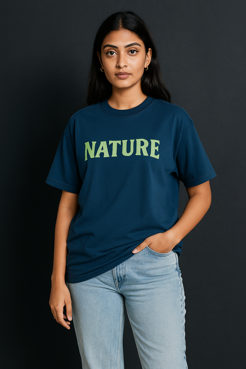 Nature Turtle oversized t-shirt – eco-inspired unisex cotton tee with turtle graphic