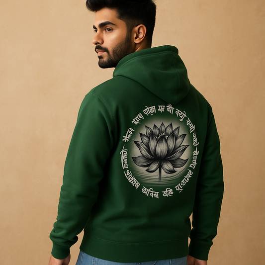 Shri Krishna Silhouette Hoodie - Front & Back Design