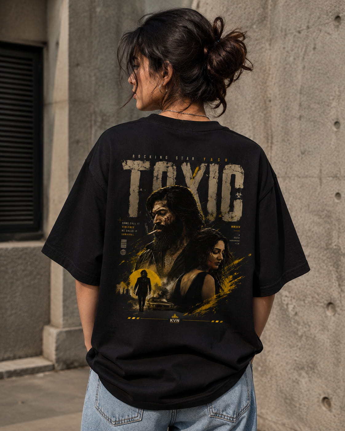 Grunge Toxic Poster Streetwear FEMALE BACK DESING