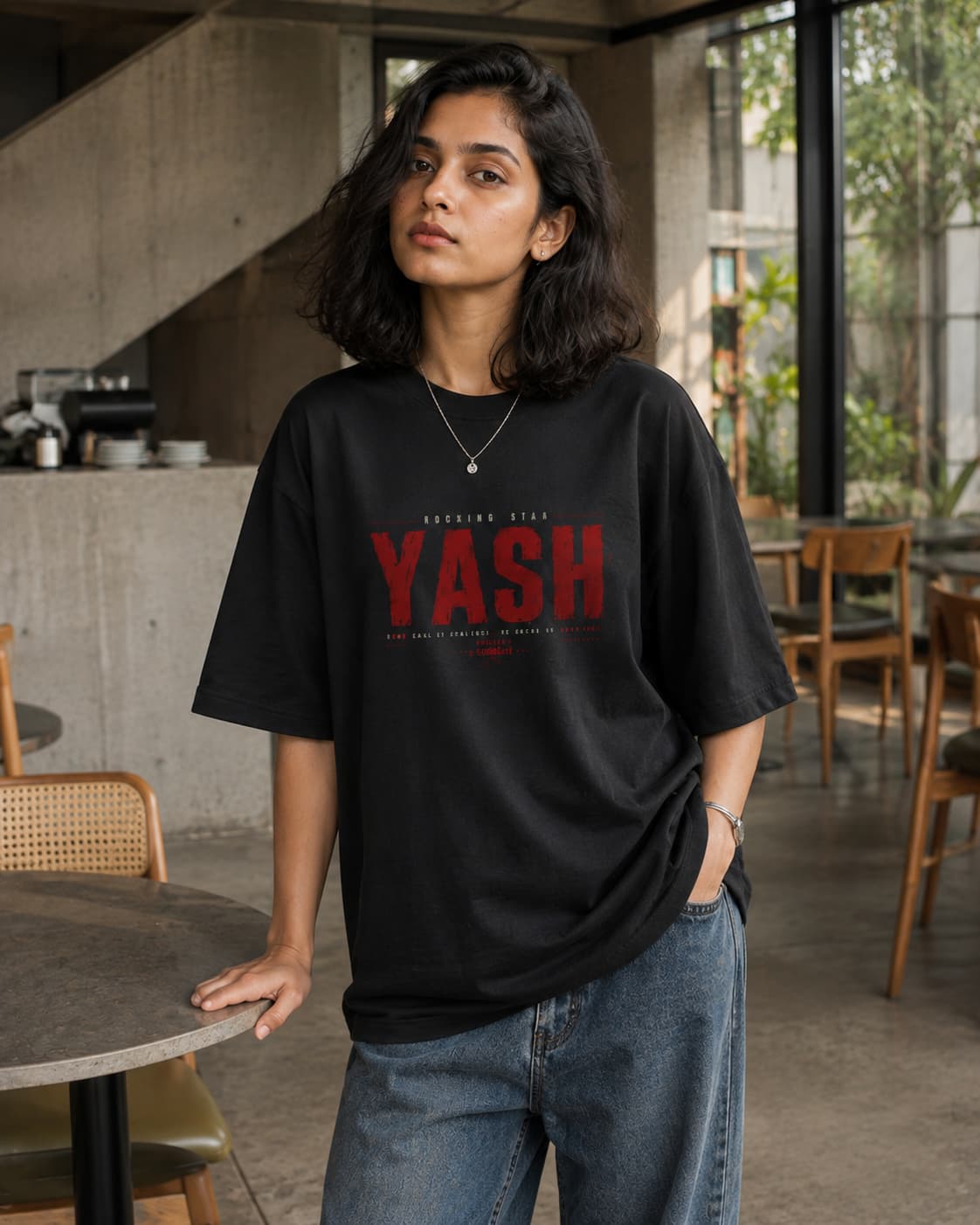 Industrial Café Portrait with YASH Tee